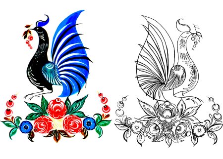 Хохлома раскраска