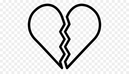 Раскраска разбитое сердце