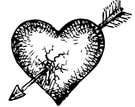 Раскраска разбитого сердца