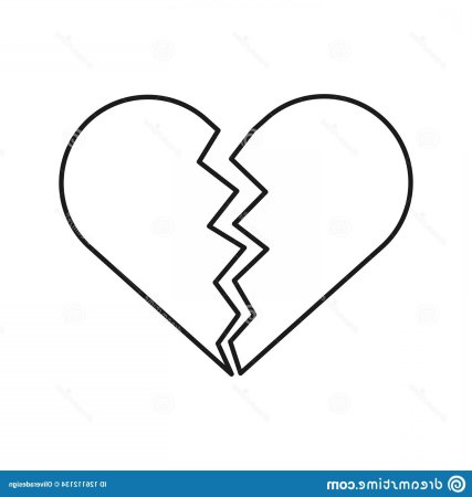 Трафарет половинки сердца