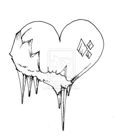 Трафарет разбитого сердца