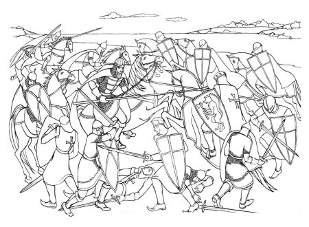 Александр Невский портрет черно белый