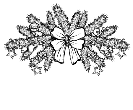 Новогодние украшения черно белые