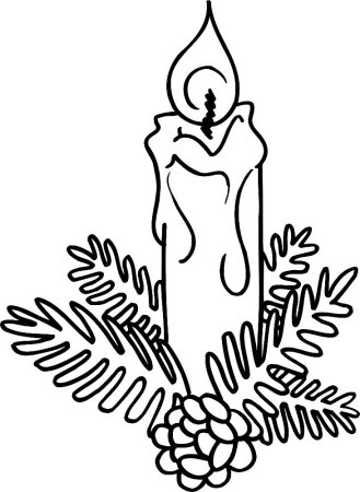 Свечи новогодние для вырезания