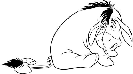 Ослик ИА из Винни пуха раскраска