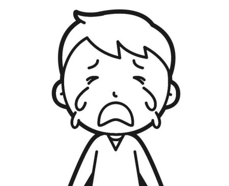 Плачущий ребенок раскраска
