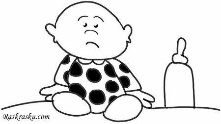 Грустный мальчик раскраска