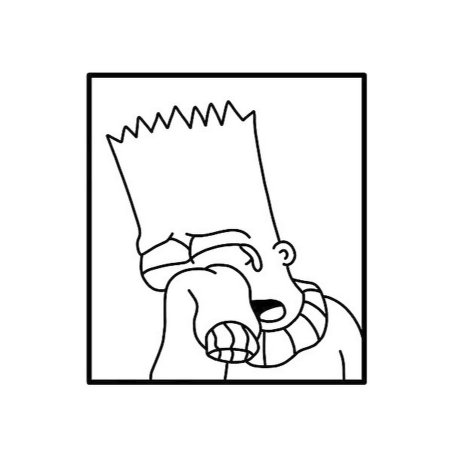 Барт симпсон грустный раскраска