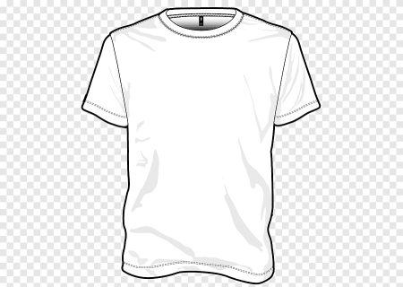 Футболка белая контур