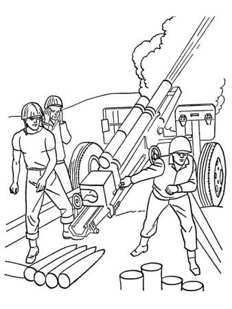 Раскраска: военные