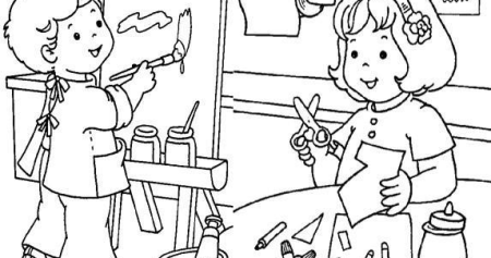 Раскраска. В детском саду
