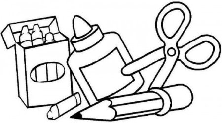 Раскраска канцелярия