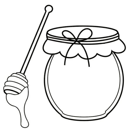Мед раскраска