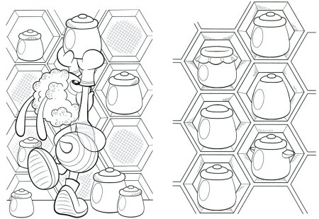 Раскраска пчёлка для детей
