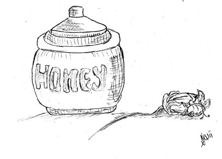 Раскраска пчелы и соты