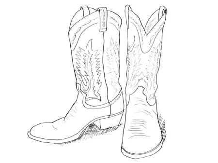 Поэтапное рисование сапога