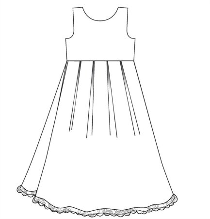 Сарафан раскраска для малышей