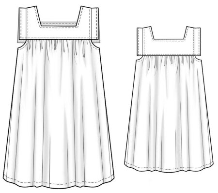 Трафарет сарафан