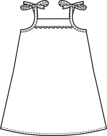 Раскраска сарафан для детей