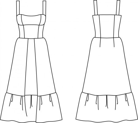 Моделирование сарафана на бретелях