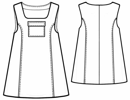 Эскиз сарафана для девочки