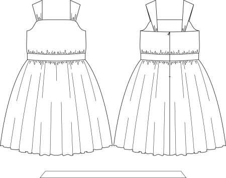 Макет девочки в платье