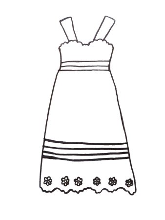 Раскраска сарафан для детей