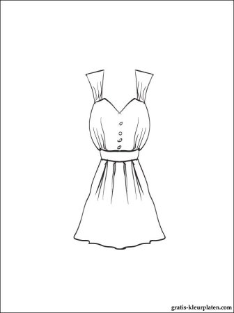 Платье сарафан раскраска