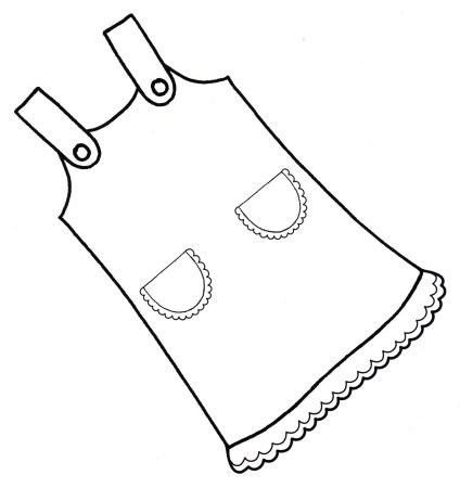 Раскраска сарафан для детей