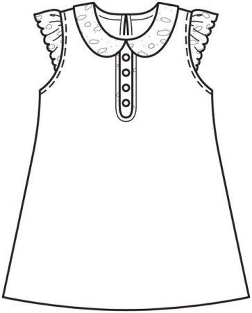 Раскраска сарафан для детей
