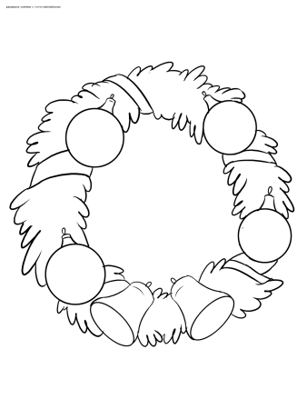 Раскраски новогодние венки