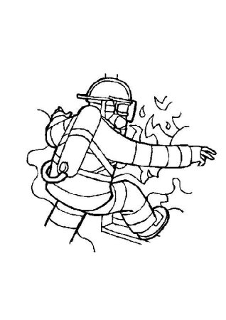 Профессия пожарный раскраски для детей
