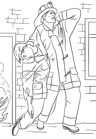 Раскраска пожарная безопасность