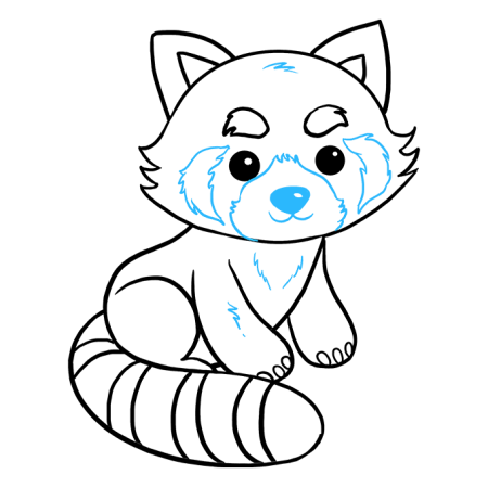 Малая Панда раскраска