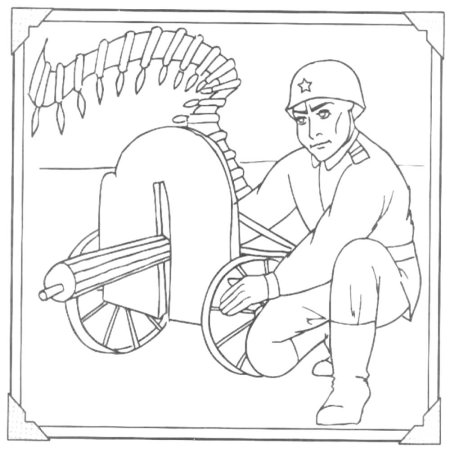 Солдат раскраска