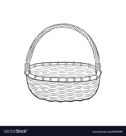 Корзинка раскраска для детей