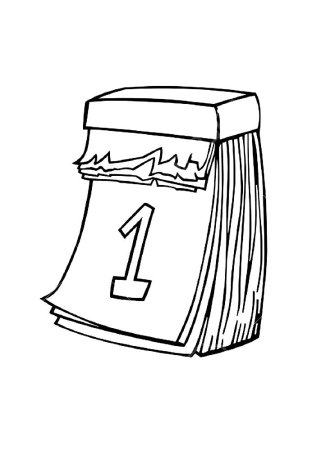 Календарь раскраска