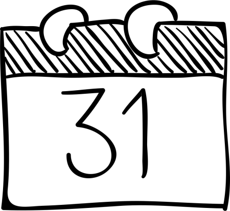 Новогодний календарь раскраска