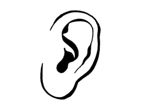 Ухо раскраска для детей