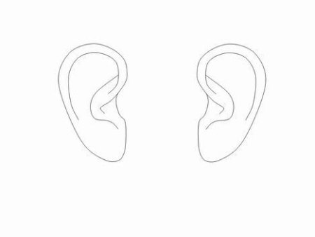 Уши трафарет