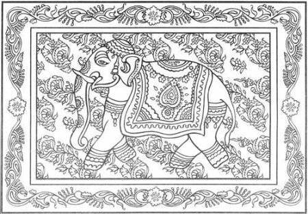 Эскиз орнамент восточного ковра