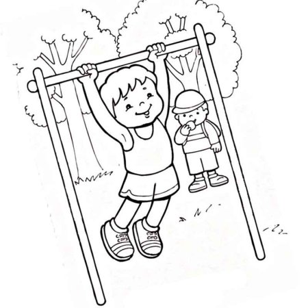 Прогулка. Раскраски