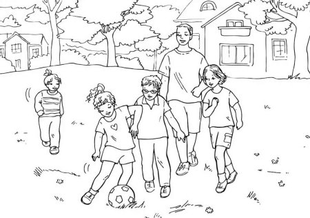 Парк раскраска для детей