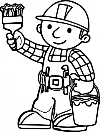 Раскраска Строитель