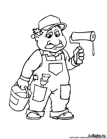 Профессии на стройке раскраски для детей