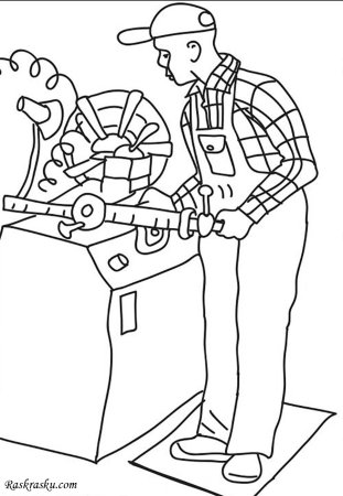 Плотник раскраска для детей