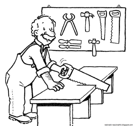 Грузчик раскраска