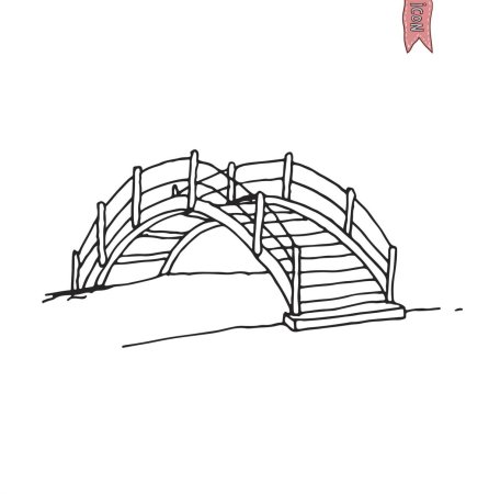 Мостик раскраска