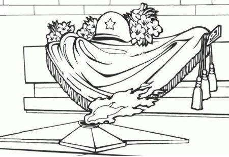 Вечный огонь раскраска к 9 мая для детей