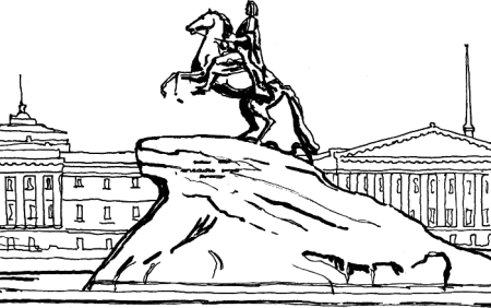 Памятник медный всадник Санкт-Петербург для детей